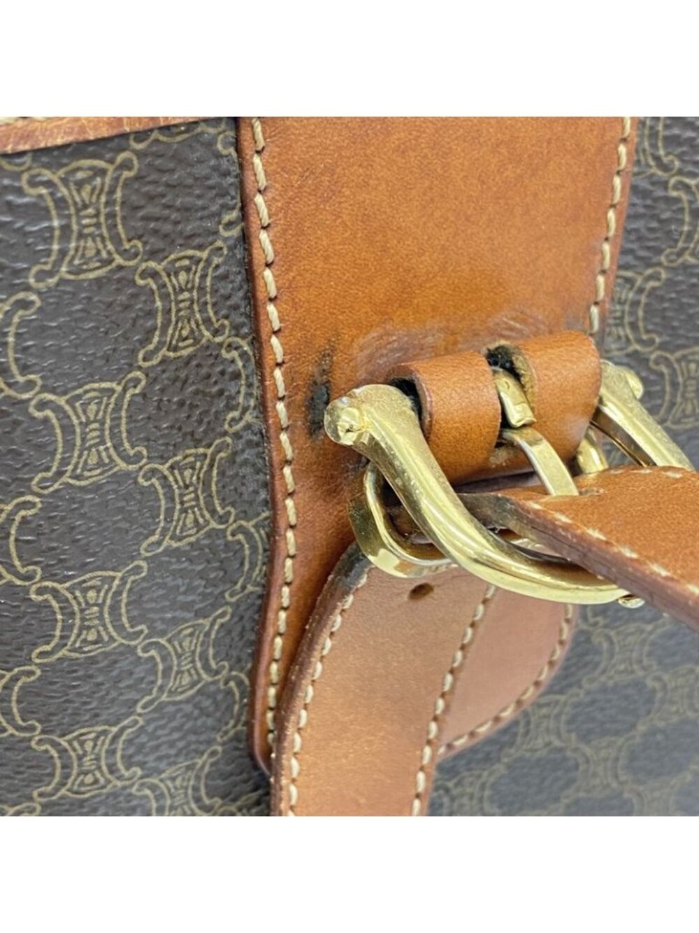 ★SOLD★ Celine Tote Macadam Brown Gold - Picture 9 of 10